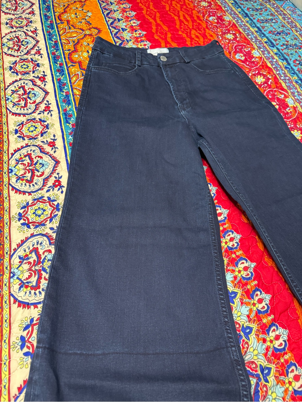 Dear John Dark Wash Cropped Wide Leg Jeans